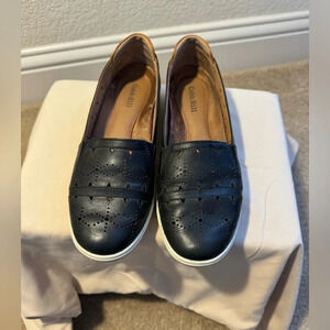 Cobb Hill Womens Bailee Size 5.5 Shoes Black Leather Slip On Comfort Fla…